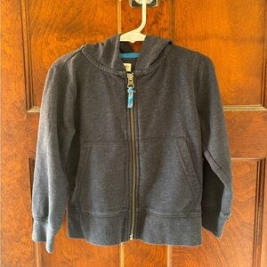J. Crew Crewcuts 2-3TCharcoal Zip-Up Hoodie w Cuffed Sleeves, Pockets. EUC